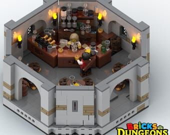 LEGO Castle The Tavern Instructions (PDF), Innkeeper and Vampire Hunter figurine, Bricks Dungeons and Adventures