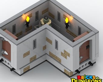 LEGO Castle Corridor Turn with Doors Instructions (PDF), Orc Archer figurine, Bricks Dungeons and Adventures