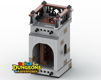 Internal ladder with access hatch Castle MOC Instructions (PDF), Medieval Bricks Build Dungeon Adventure