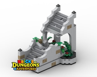 Destroyed staircase Castle MOC Instructions (PDF), Medieval Bricks Build Dungeon Adventure