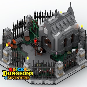 La Crypte du Cimetière château médieval brique de construction kit, instructions (PDF)