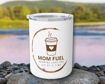 Mom Fuel Insulated Coffee Mug, Mother's Day gift, Travel mug, Coffee lover, Mom gift,