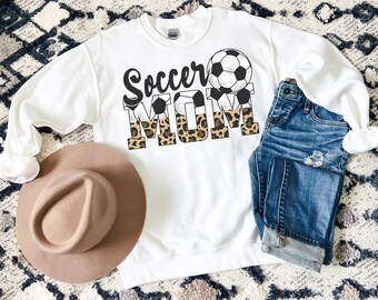 Soccer Mom Sweatshirt, soccer sweatshirt, soccer mom, Mother's day gift, momware, Animal print, funky mom sweatshirt