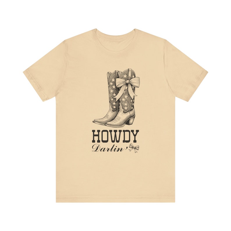 Howdy Darlin Shirt, Western Howdy shirt, Coquette Cowgirl, Cowgirl Boot, Girly, Coquette Shit, Gift for cowgirl, Texas girl tee, image 8