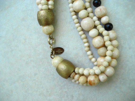 Vintage Les Bernard Necklace Bohemian Multi Stran… - image 9