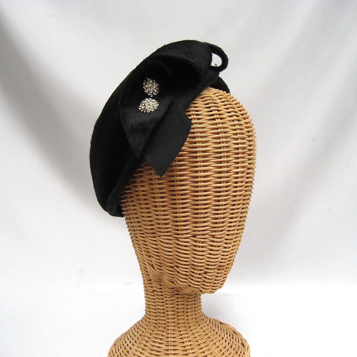 Vintage Ladies Hat G Howard Hodge Black 