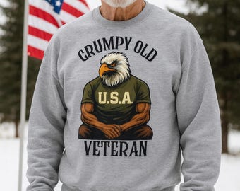 Rolig grinig gammal veteran tröja