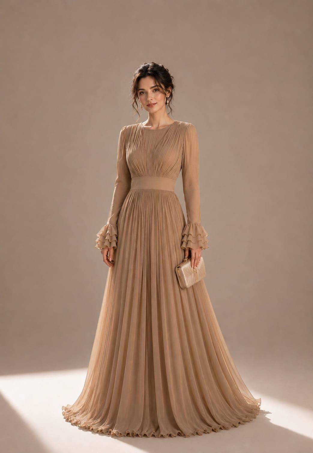 Gold Long Bridesmaid Dresses