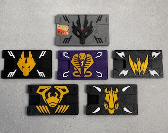 Kamen Rider Ryuki 6-Slot Card Holder – 3D Printed PLA Wallet Organizer - Business Logo Sign