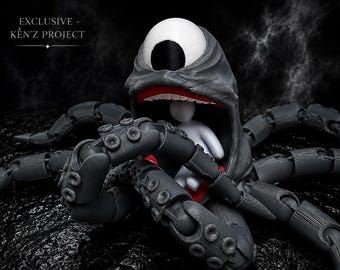 Cyclops Kraken Articulated Sea Monster | 3D Printed Fantasy Creature | Flexi Kraken Desk Toy | Movable Tentacle Monster | Unique Gift | Ken’