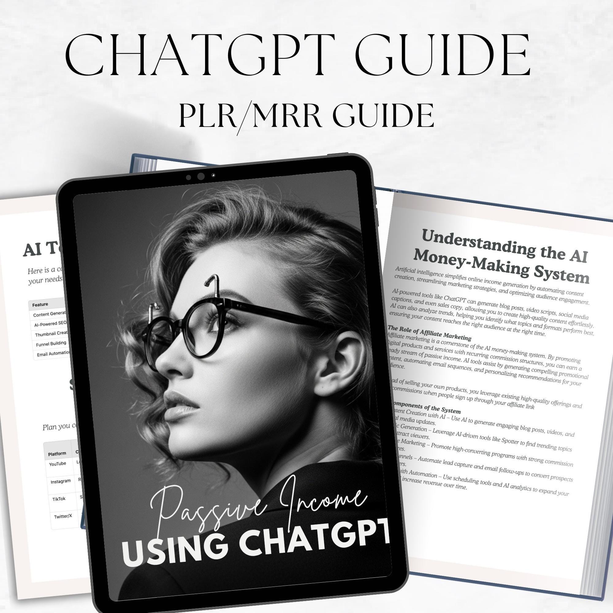 ChatGPT パッシブインカムガイド：AI収益化電子書籍 + Canvaテンプレート（PLR/MRR）