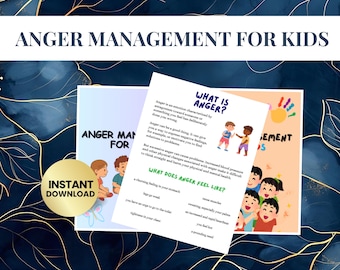 Anger Management for Kids Canva Template | Coping Skills Worksheets