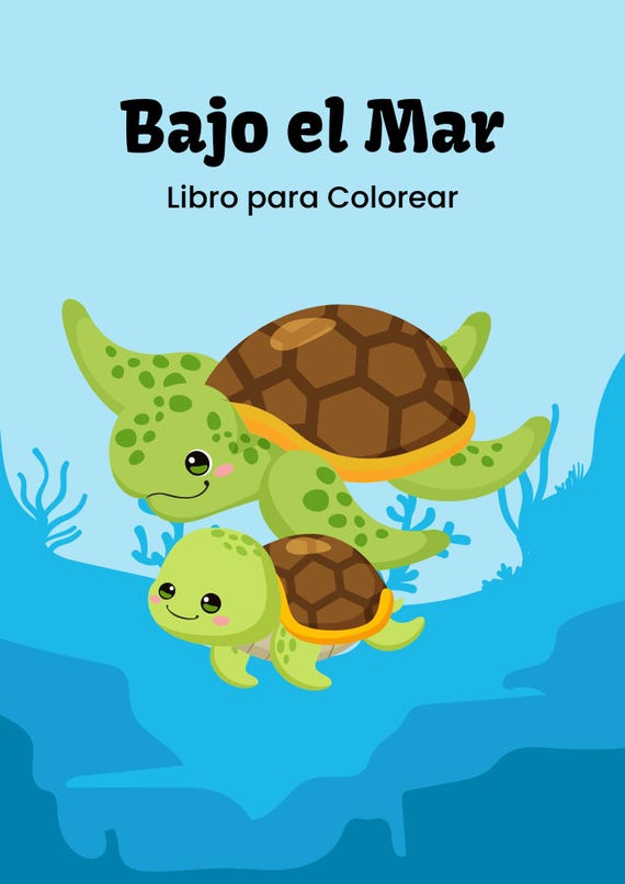 Learn by coloring with aquatic animals