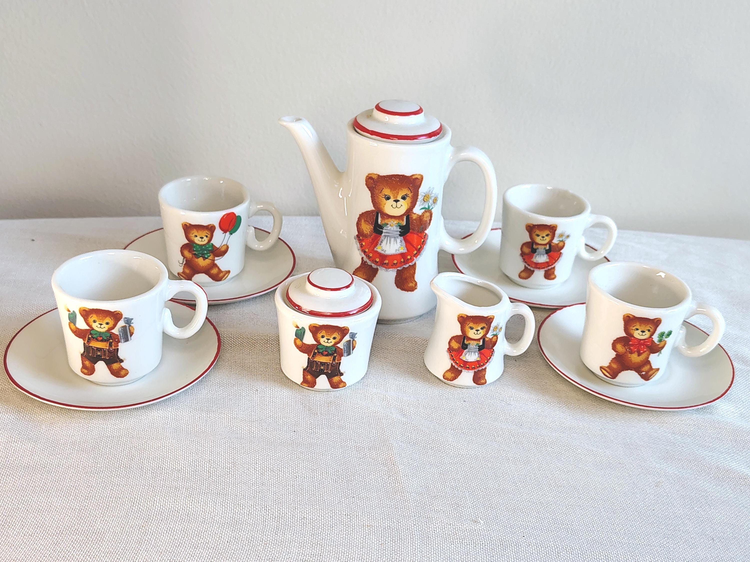 Teddy Bear Porcelain Tea Set - Etsy