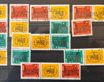 Germany DDR 1960 - DDR Lot with 9 used Se-Tenants - Leipziger Messe
