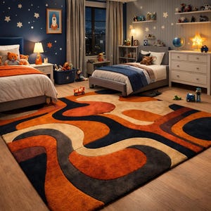 large living room rug mid century modern artistic carpet