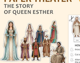 Queen Esther Paper Theater: Bible Story Cutout Figures (PDF)