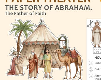 Abraham Bible Story Paper Theater: Watercolor Figures (PDF)