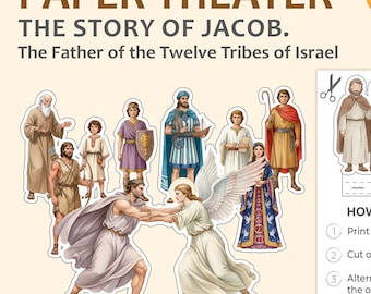 Jacob's 12 Tribes Paper Theater: Bible Story Figures (Printable)