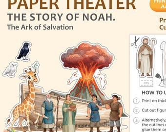 Noah's Ark Paper Theater - Printable Bible Story Figures (PDF/JPG)