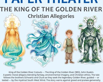 König der Golden River Cutouts - Ruskin Christian Allegory Papierfiguren (druckbare PDF)