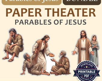 Gleichnisse Jesus Papiertheater KOMPLETTES PAKET - Bibelstunden (druckbare PDF)
