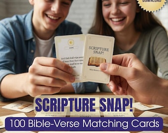 Scripture Snap! KJV Bible Verse Matching Game (Digital Download)