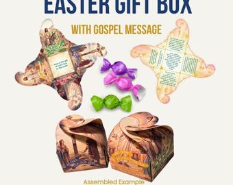 Oster Frohe Ostern Geschenk Box zum Ausdrucken, Kirchenarbeit (PDF)