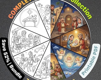 Nativity Story Wheel Bundle - Bible Christmas Craft (PDF)