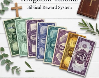 Kingdom Talents Play Money - Biblical Reward System (Digital Download PDF)