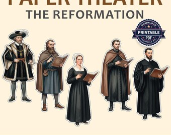 "Reformations-Theater ""Cupturen"" - geschnittene Pappfiguren zum Ausdrucken"