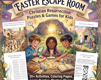 Christian Easter Escape Room Game | Resurrection Puzzles, Ages 7-12 (Printable PDF)