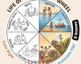 Life of Jesus Story Wheel | Gospel Bible Craft (PDF)