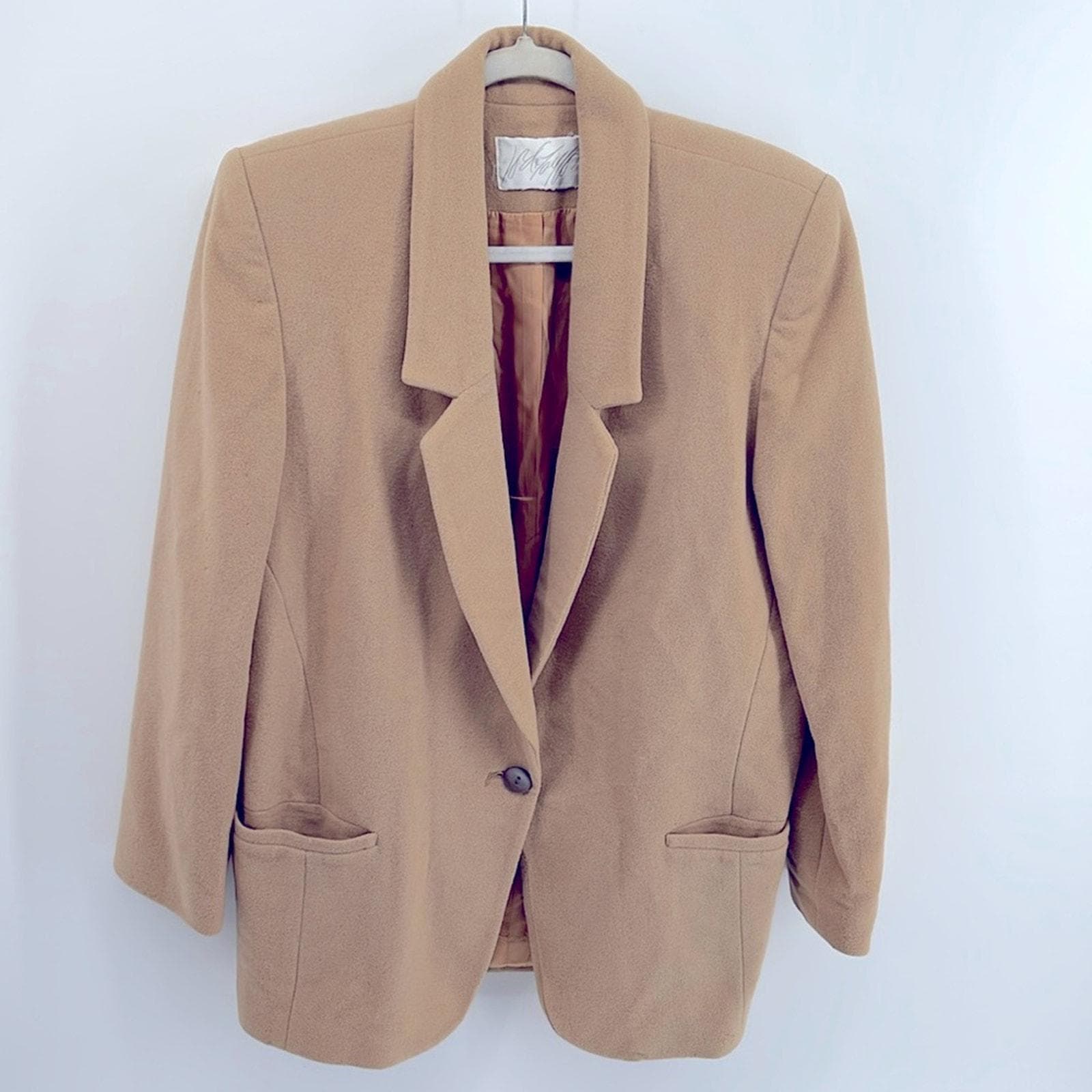 s*r様 vintage Wool Cashmere ステンカラーコート キャメ