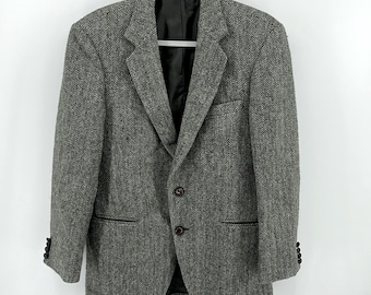 Vintage Harris Tweed 100% wool 2 button single vent sport coat blazer sz 40L