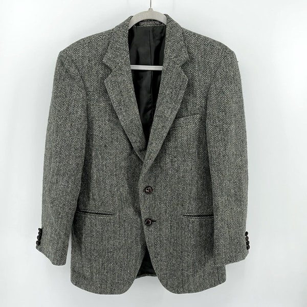 Vintage Harris Tweed 100% wool 2 button single vent sport coat blazer sz 40L