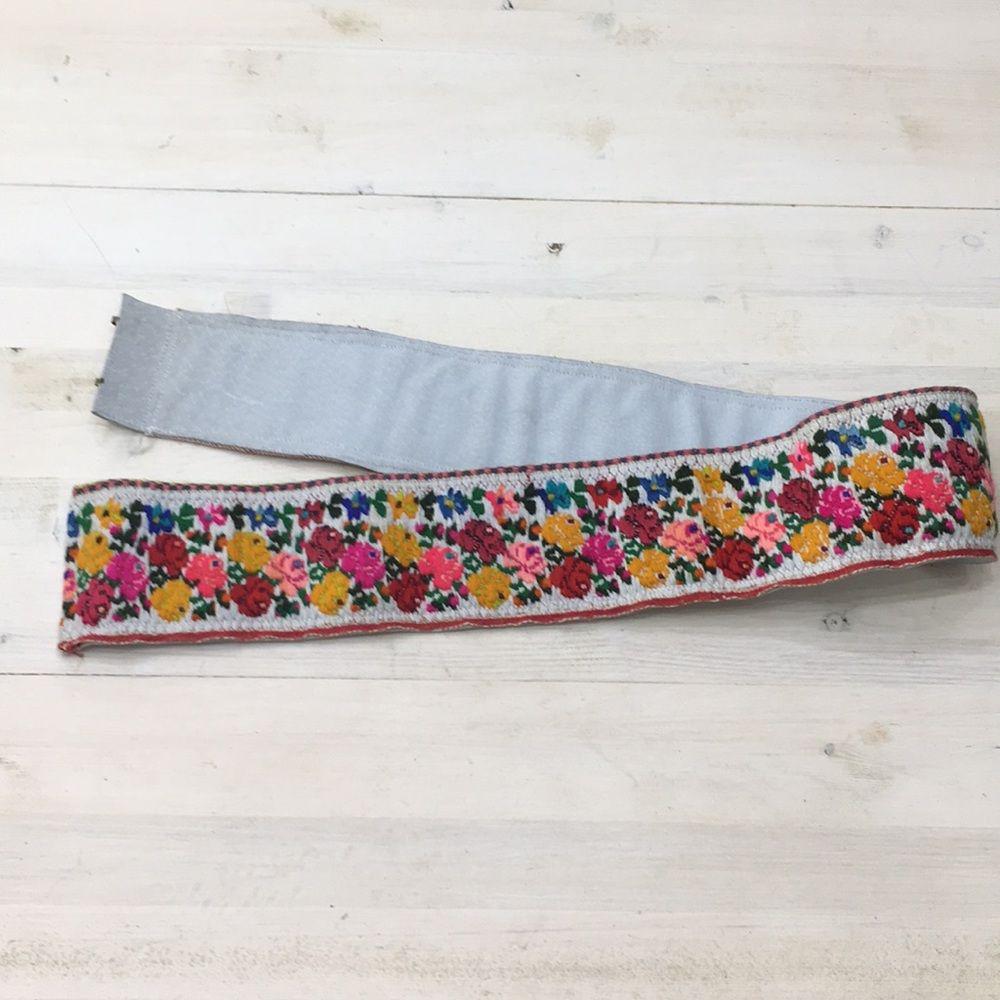 Vintage Handmade Woven Floral Embroidered Adjustable Size  display picture 2