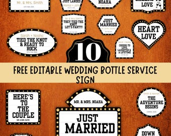 10+ Customizable Marquee VIP Reception Sign, Wedding Marquee Entrance Sign, Wedding Entrance Sign Decor,free editing on canva