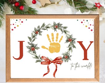 Joy to the world christmas handprint craft, Christmas nativity handprint for kids , Sunday School Christmas Craft, Christmas handprint
