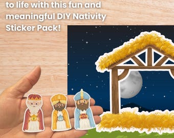 DIY Nativity Sticker Pack—Kids Christmas Craft | Create Your Own Nativity Scene | Family & Sunday School
