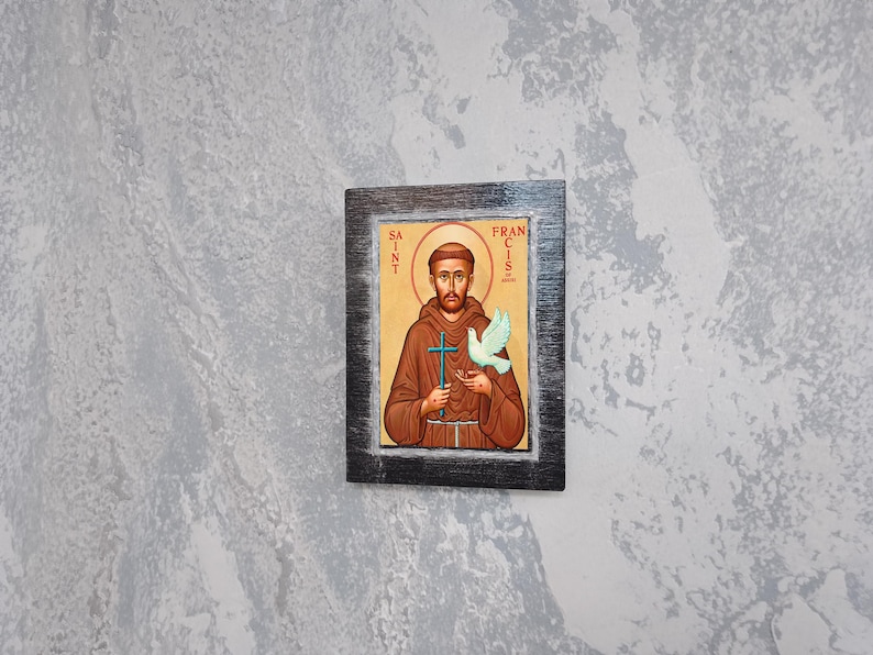 Saint Francis of Assisi Icon Catholic Byzantine Style Patron Animals ...