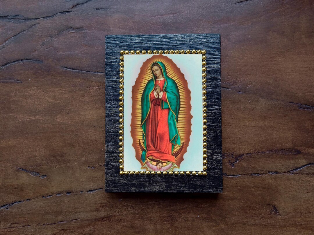 Our Lady of Guadalupe Handmade Wooden Icon – Handcrafted Marian Icon of ...
