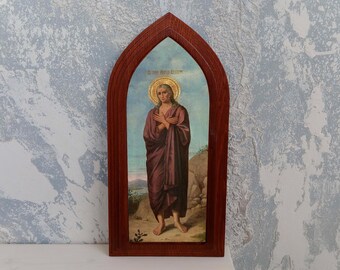 Saint Mary of Egypt Icon Handmade Orthodox Byzantine Patron Repentance Religious Wooden Wall Art