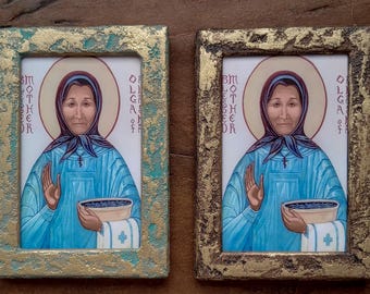 Saint Olga of Alaska Wooden Icon | Handcrafted Orthodox Religious Wall Decor | Spiritual Prayer Gift