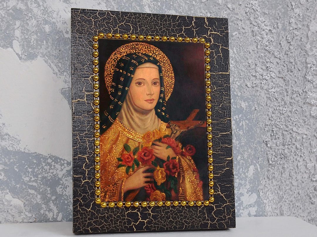Saint Thérèse Icon – Little Flower of Jesus – Devotional Art - Etsy