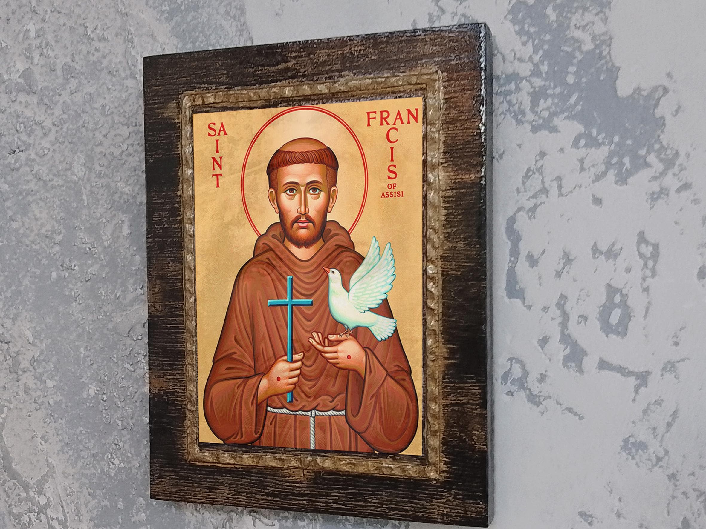 Saint Francis of Assisi Icon Catholic Byzantine Style Patron Animals ...