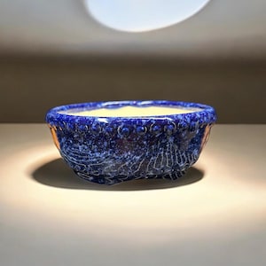 Limited EXPO Tokoname Bonsai Pot – Only 100 Pieces | Authentic Japanese Handmade Pottery in Deep Sapphire Glaze - Japanese bonsai pot