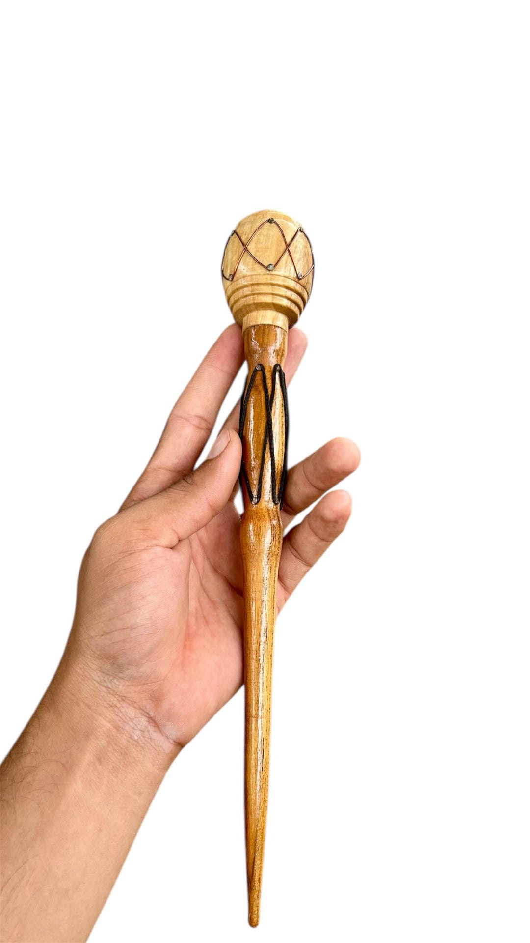 手彫りの木製魔法の杖 | フォークアート装飾 - Etsy 日本
