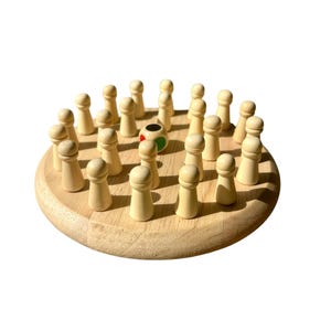 Handgjort träpinne-patiensspel – Klassiskt strategispel för hjärngymnastik