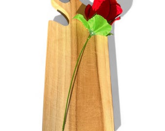 Wood Serving Board with Handle – Charcuterie Decor (4x10 inch)